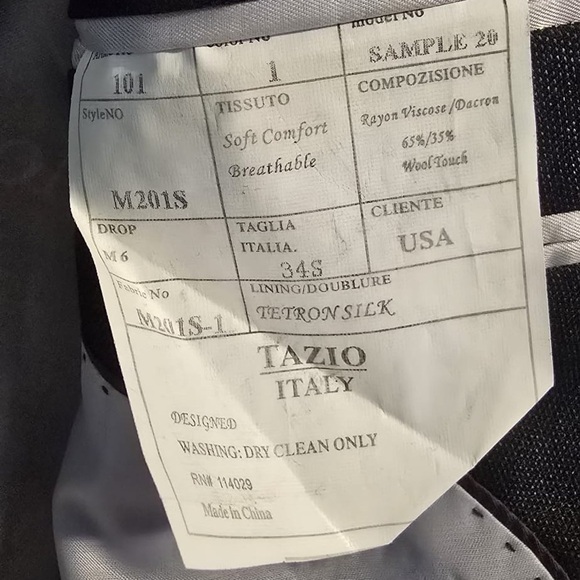 Black Sport Coat with Notched Lapel and Structured Shoulders Tazio ultra slim - Picture 5 of 8